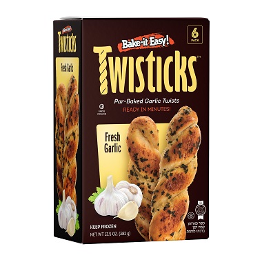 Par-Baked Garlic Twists - B/EASY TWISTICKS GARLIC